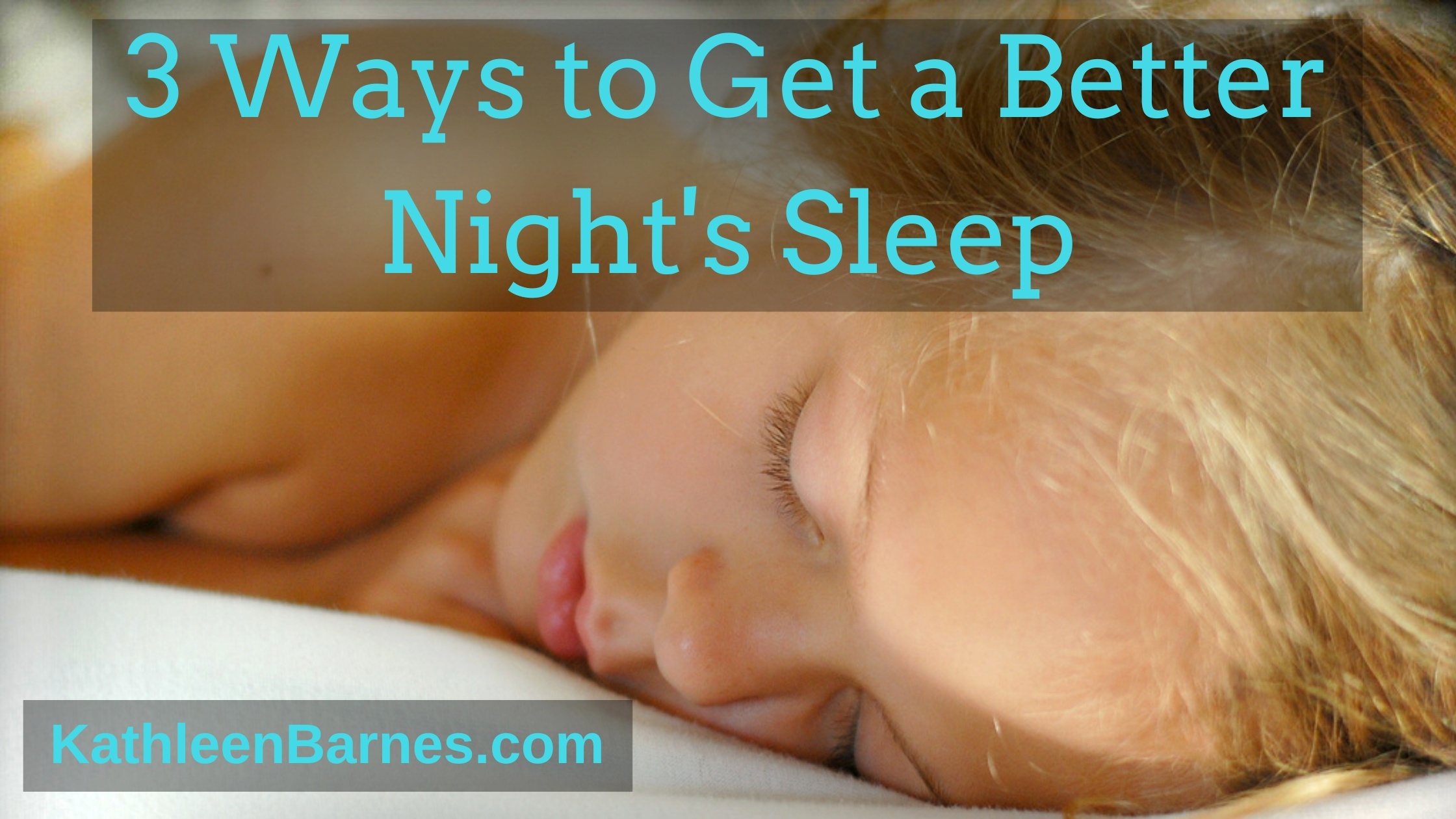get a better night's sleep