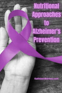 nutritional approaches to alzheimers prevention